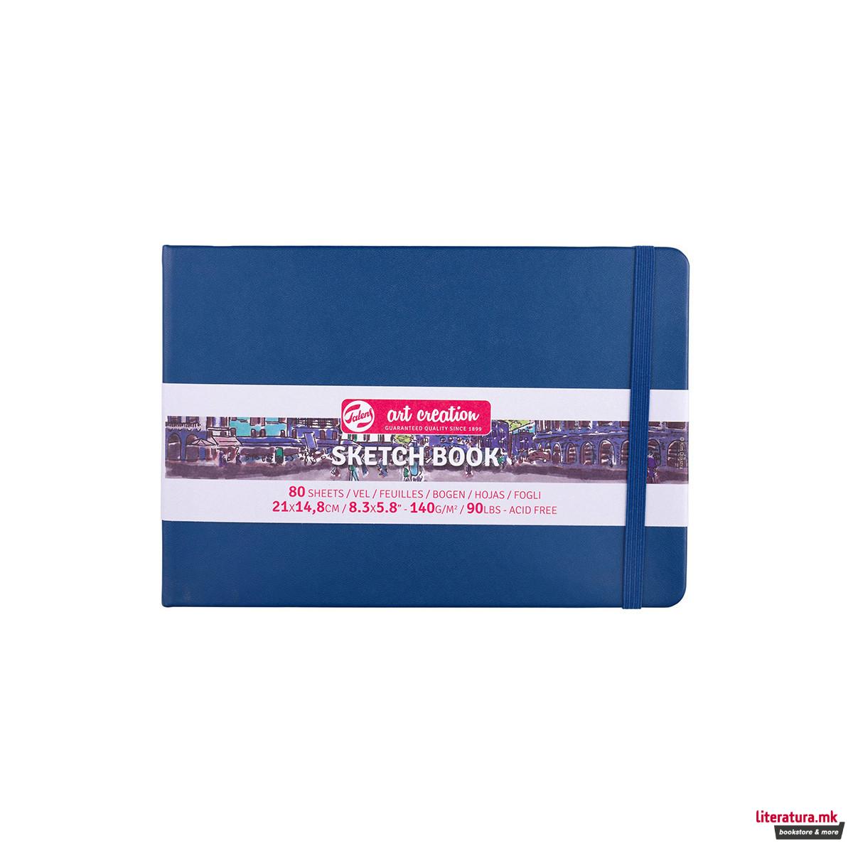 Скицник, Talens Art Creation, 21 x 14.8 цм, navy blue 