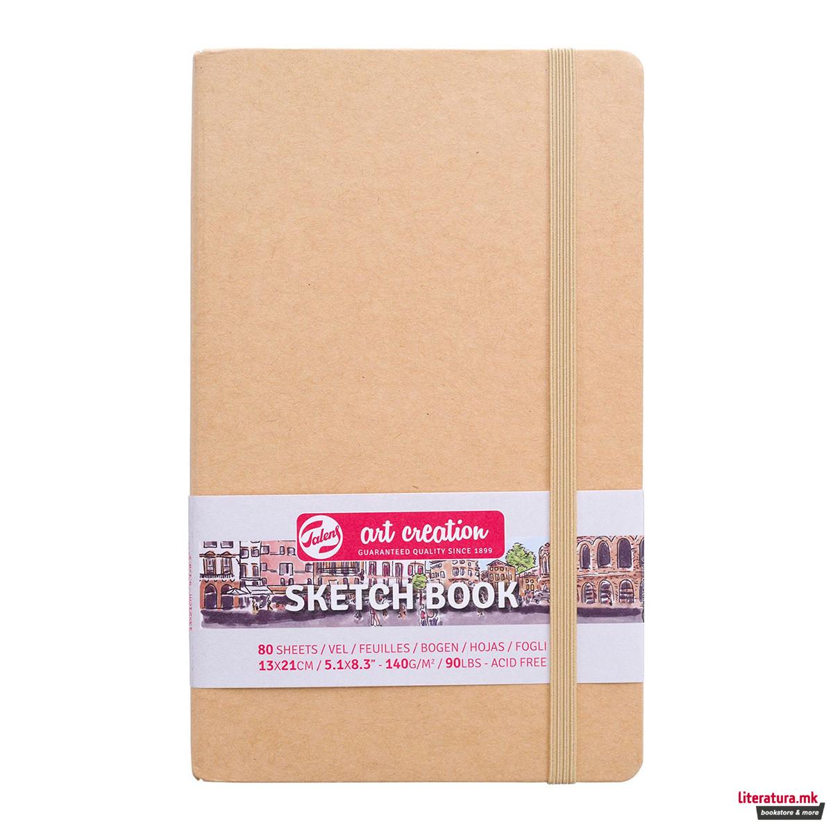 Скицник, Talens Art Creation, 13 x 21 цм, крафт хартија 