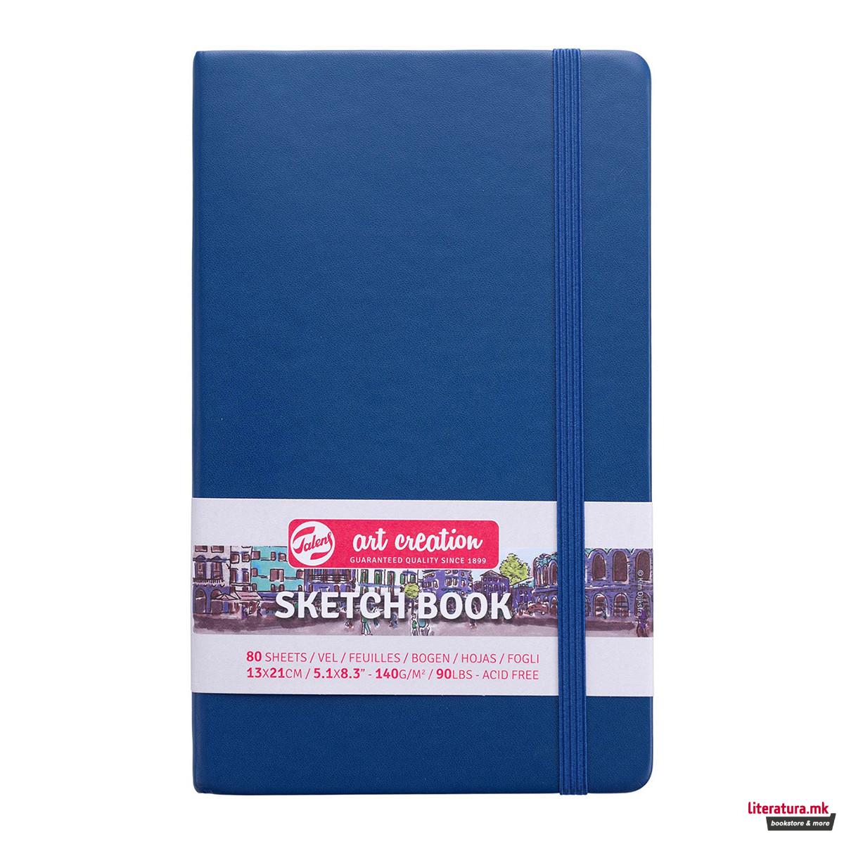 Скицник, Talens Art Creation, 13 x 21 цм, navy blue 