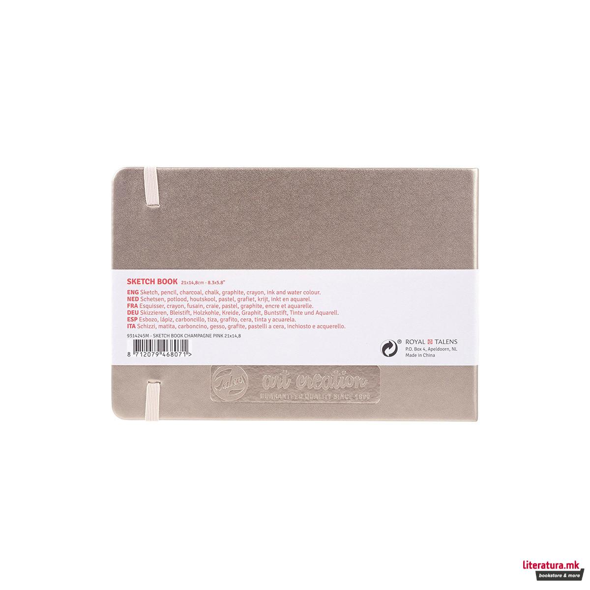 Скицник, Talens Art Creation, 140g, 21 x 14.8 цм, champagne pink 