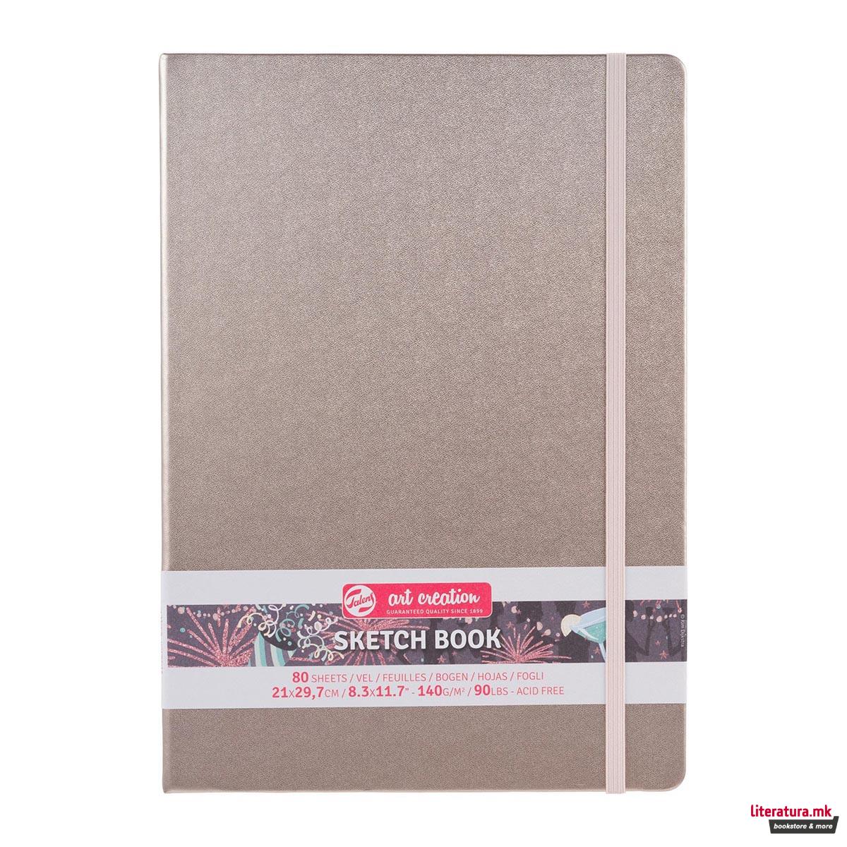 Скицник, Talens Art Creation, 140g, 21 x 29.7 цм, шампањ розев