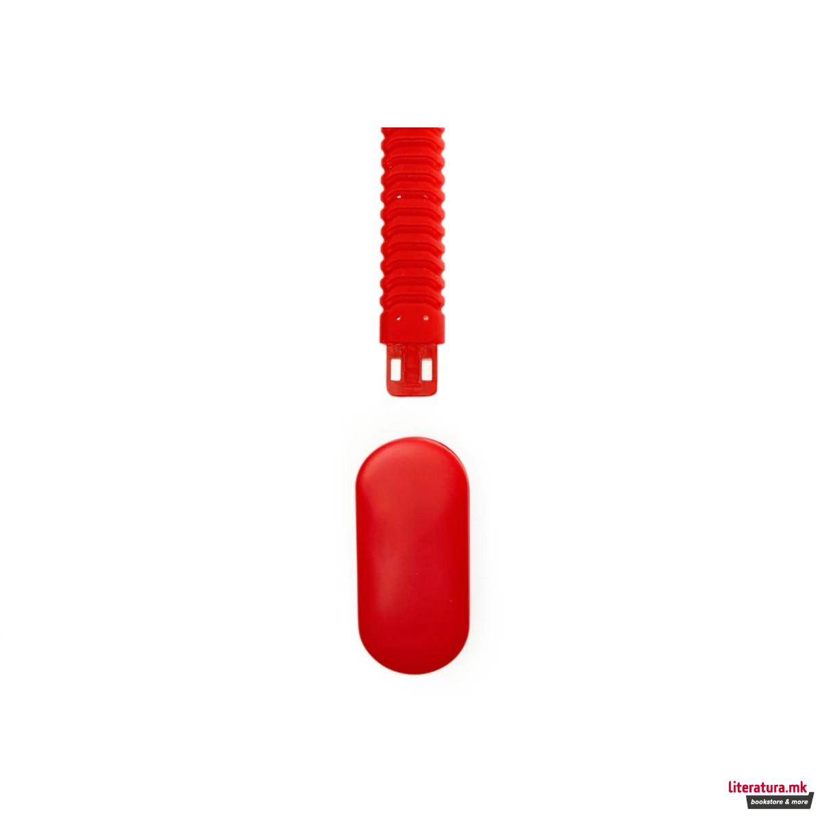 Светло со штипка, Rechargeable Clip Book Light, црвено