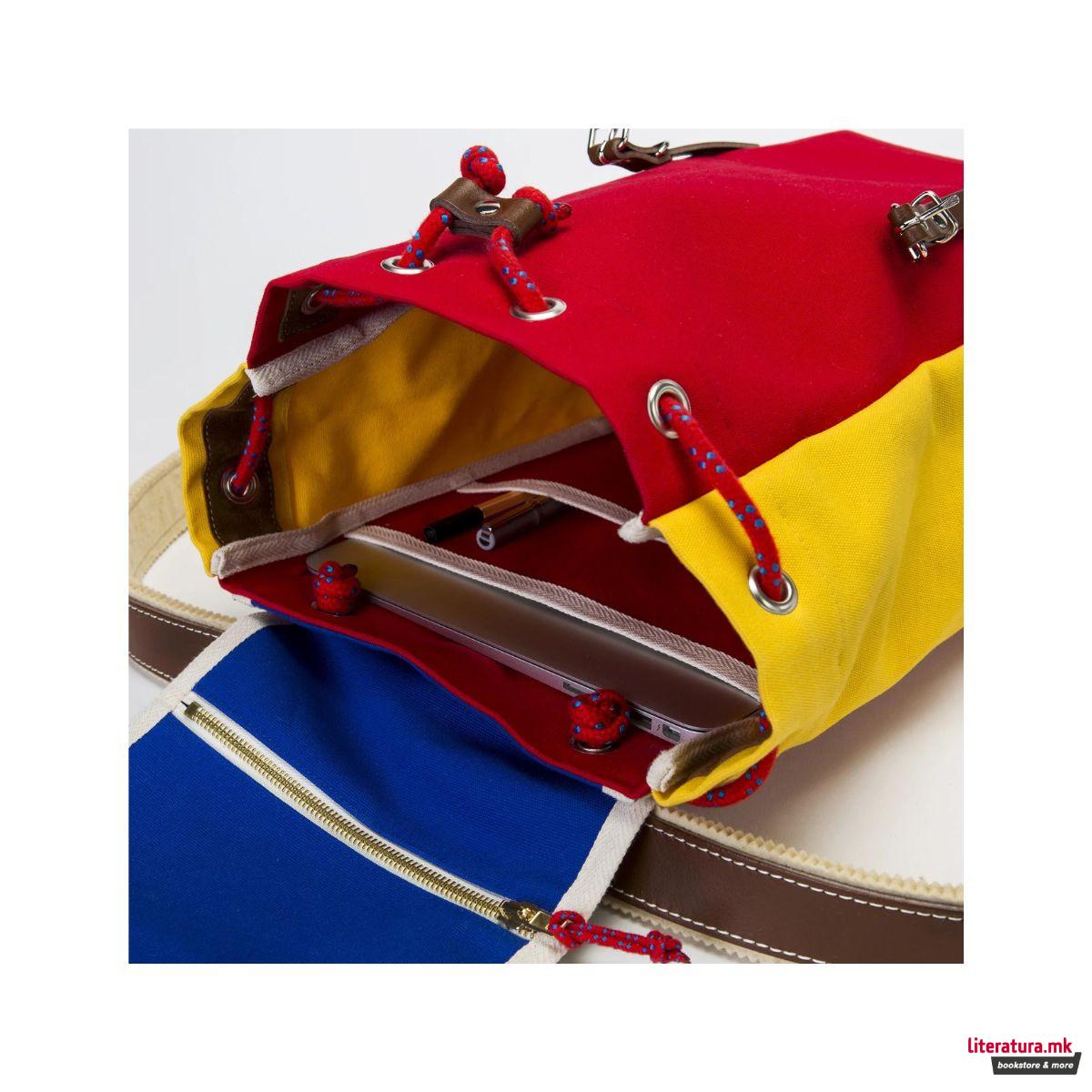 Ранец, Matra Mini, Leather, Blue-Red-Yellow 