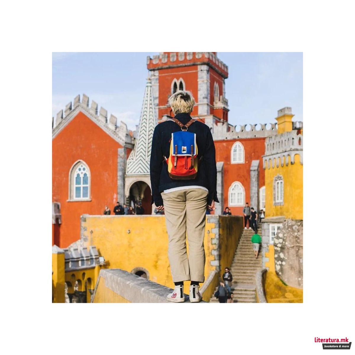 Ранец, Matra Mini, Leather, Blue-Red-Yellow 