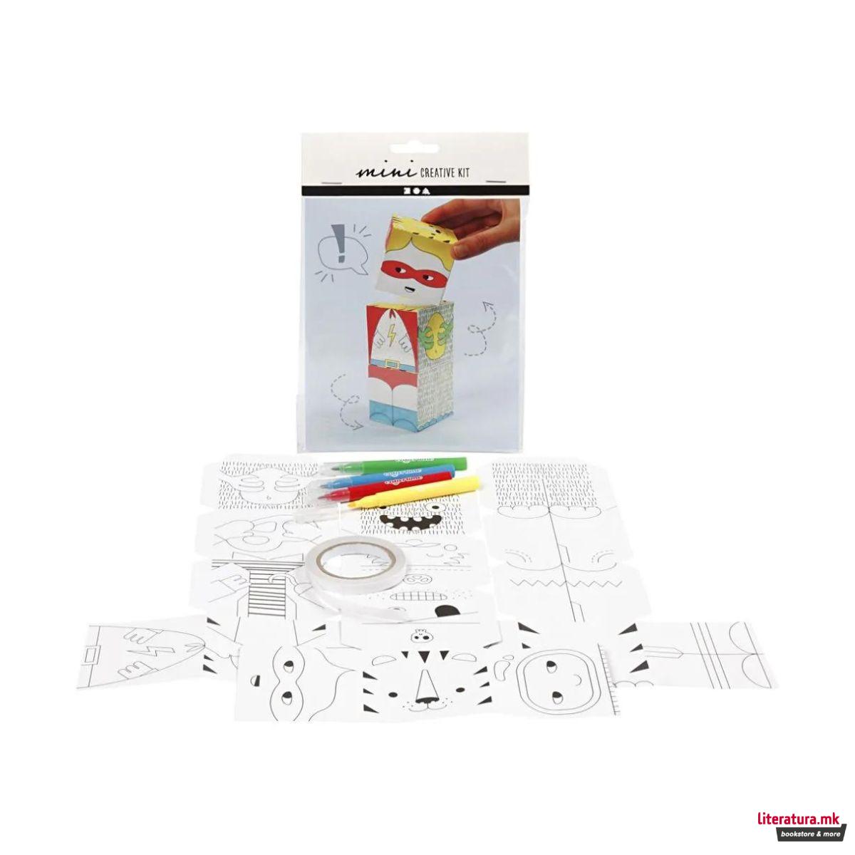 Мини креативен сет за изработка, Monsters and robots 