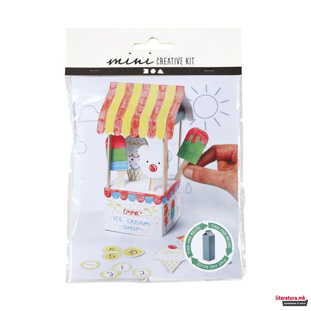 Мини креативен сет за изработка, Milk Carton Ice Cream Parlour 