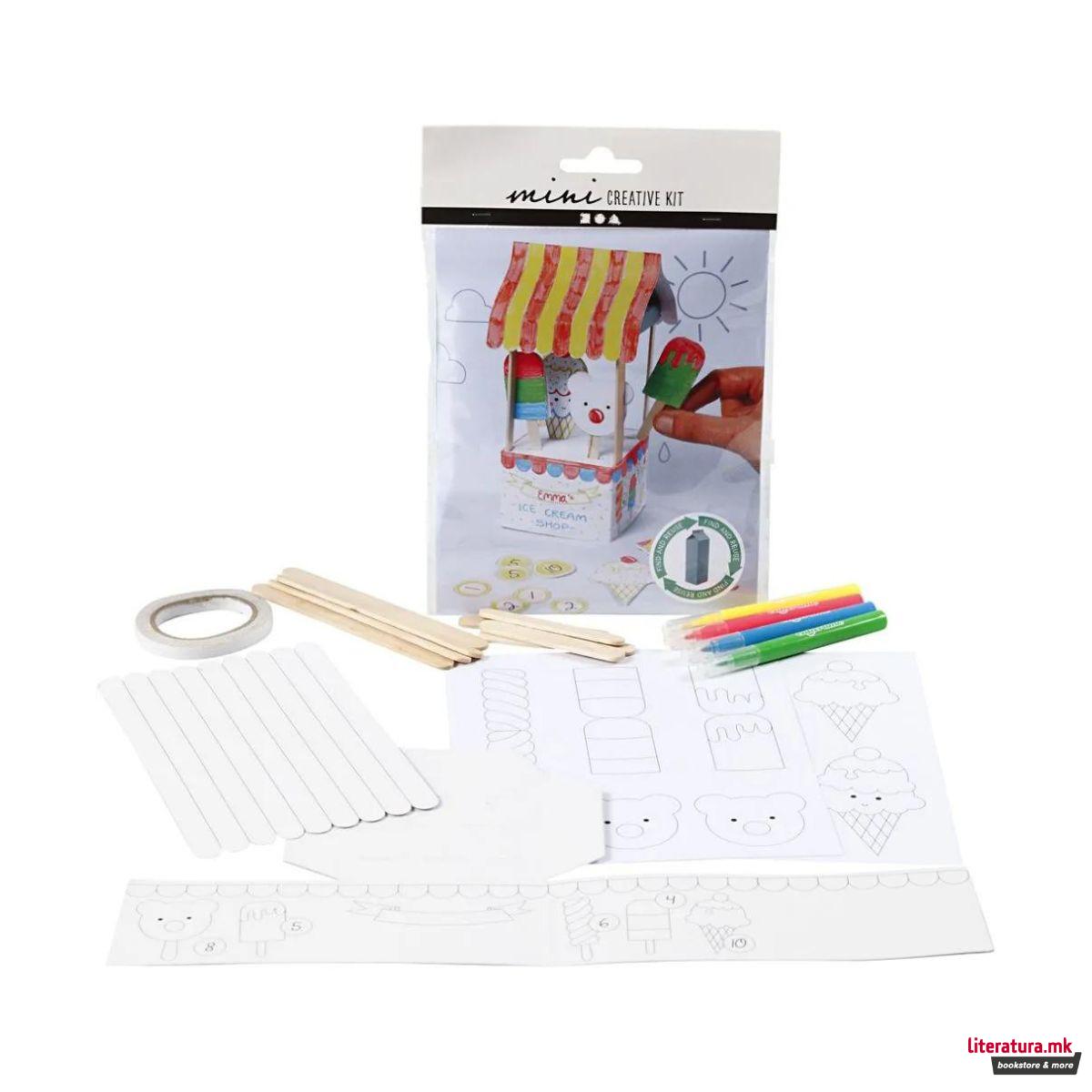 Мини креативен сет за изработка, Milk Carton Ice Cream Parlour 