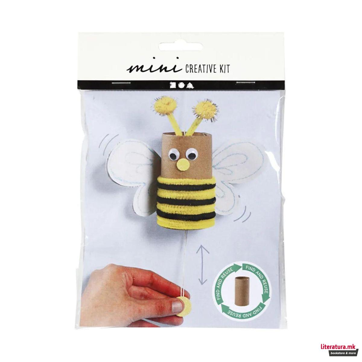 Мини креативен сет за изработка, Toilet Roll Bouncing Bee 
