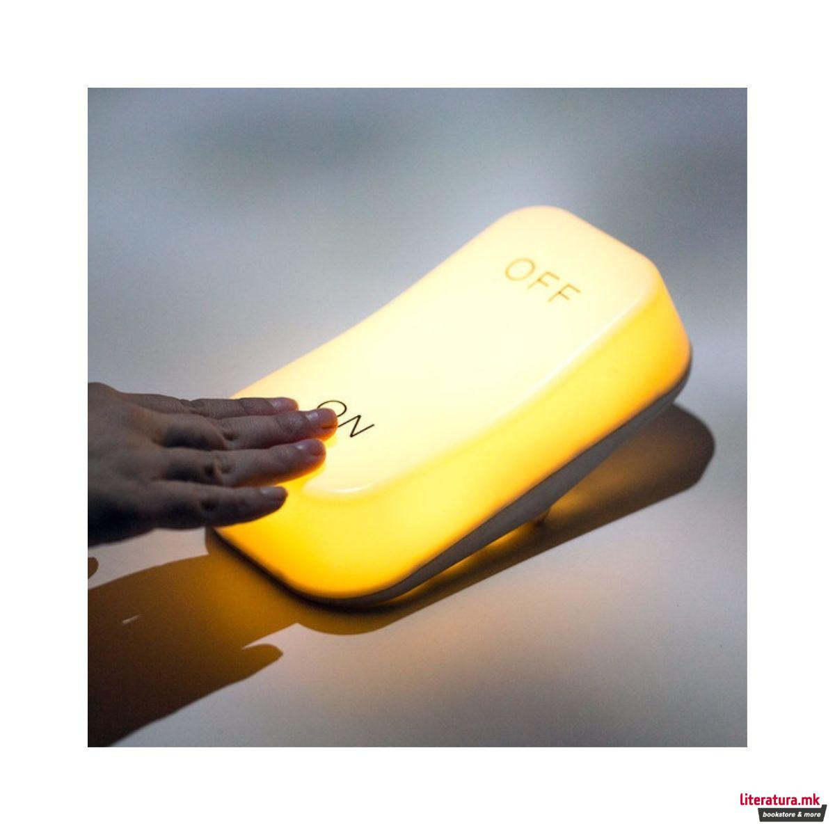 Столна LED ламба, On/Off, bela 