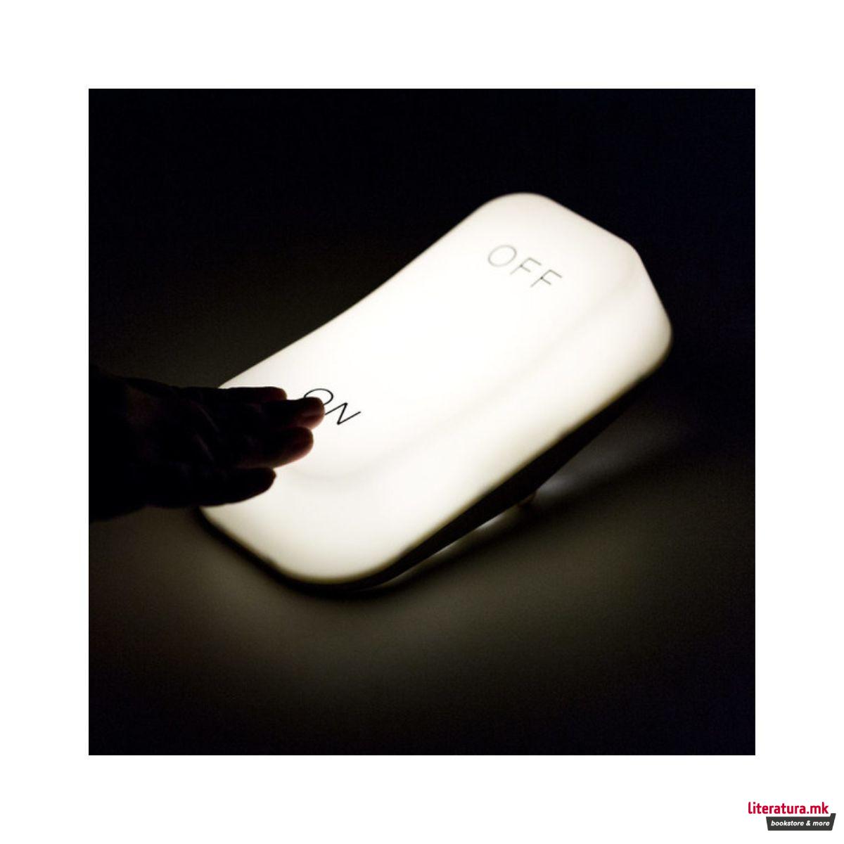 Столна LED ламба, On/Off, bela 