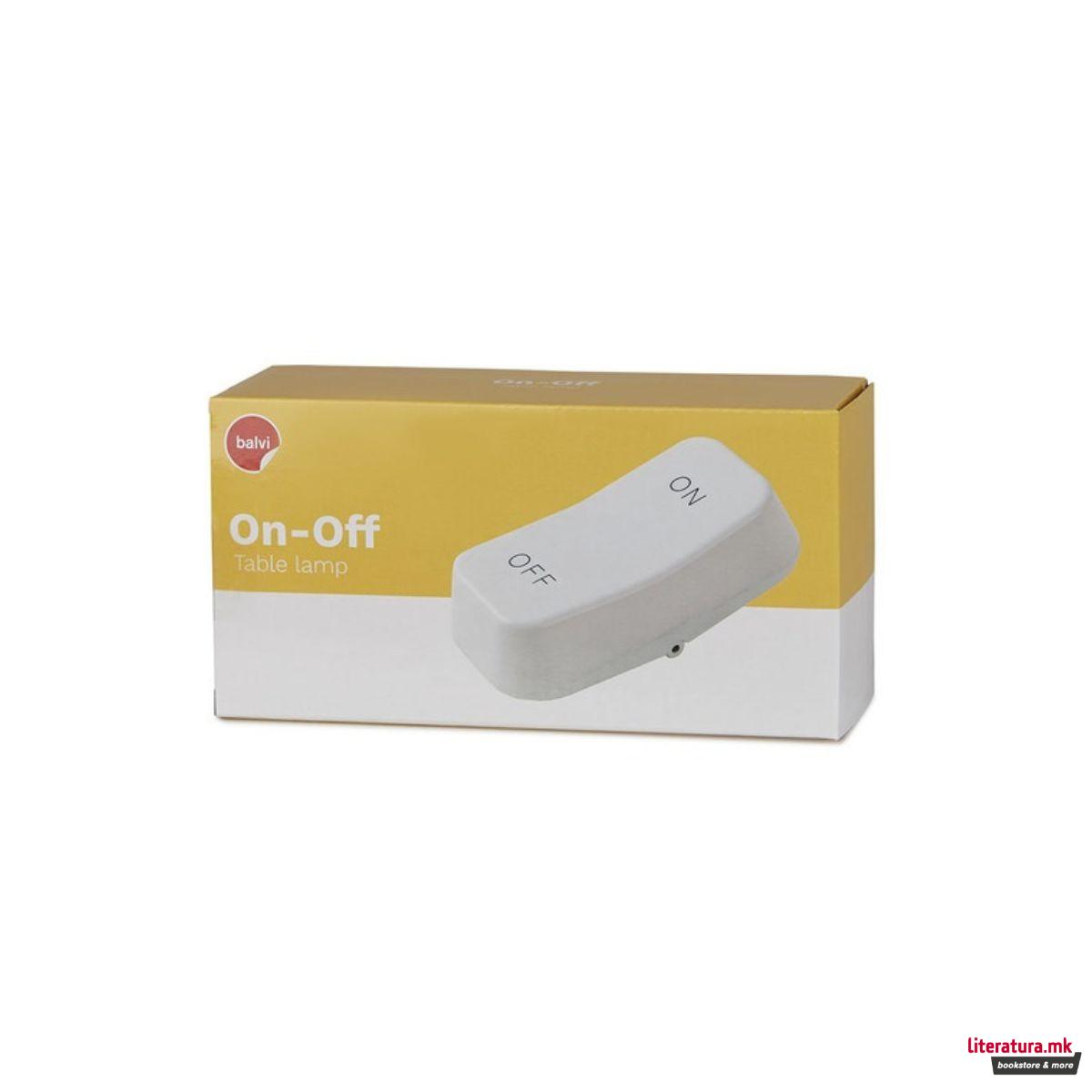 Столна LED ламба, On/Off, bela 