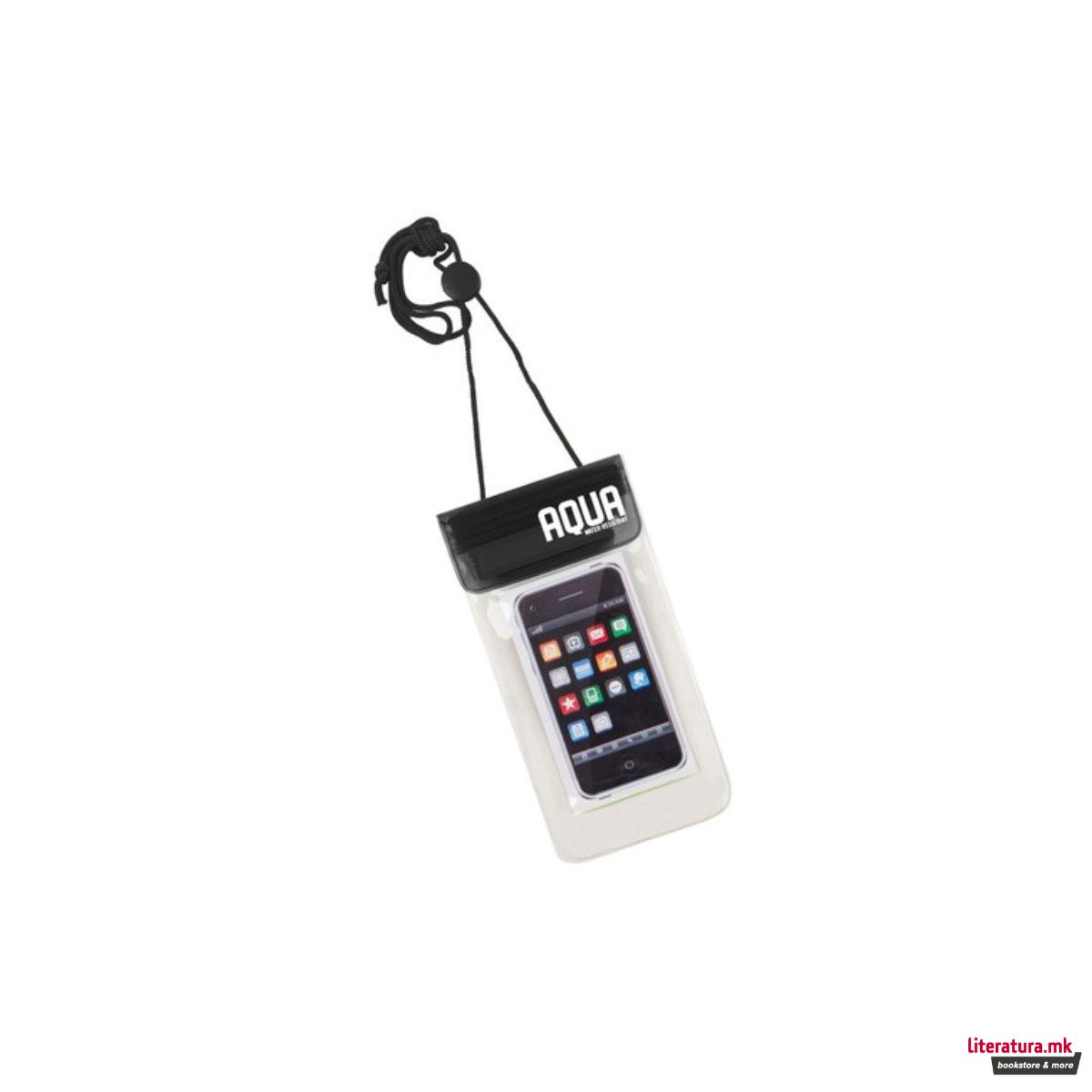 Водоотпорна футрола за телефон - црна, Aqua 