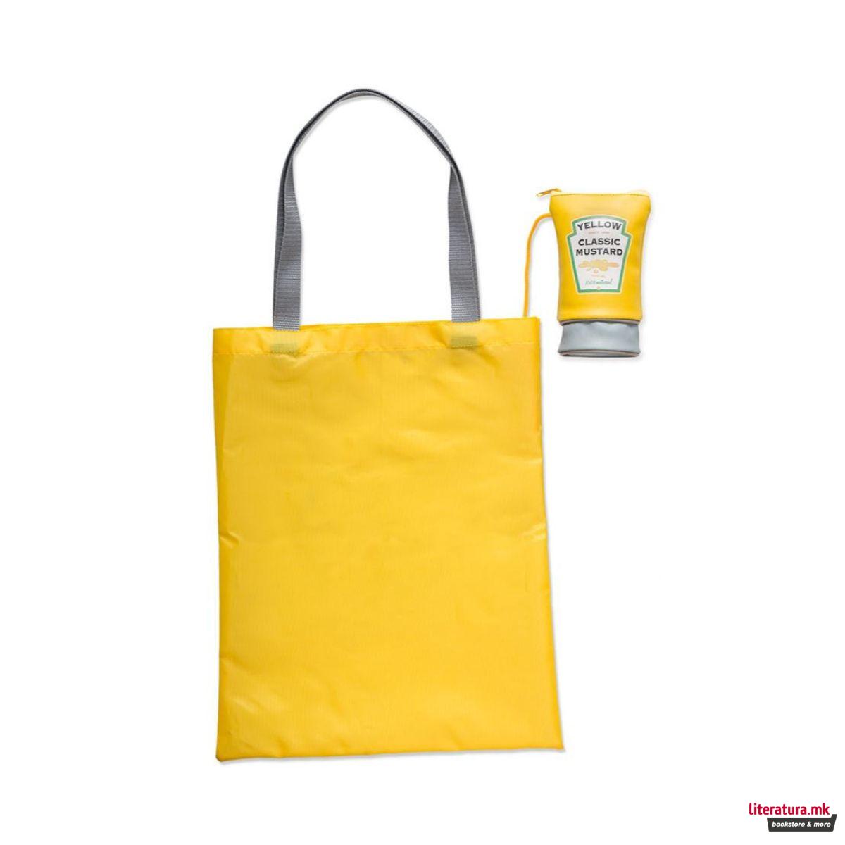 Торба за пазарење на здиплување, Mustard 