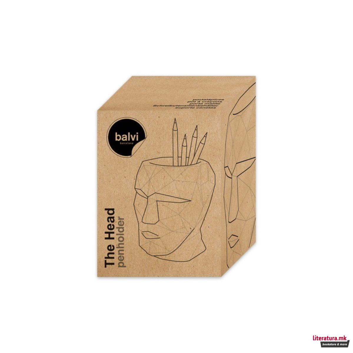 Чаша за пенкала - сива, The Head 