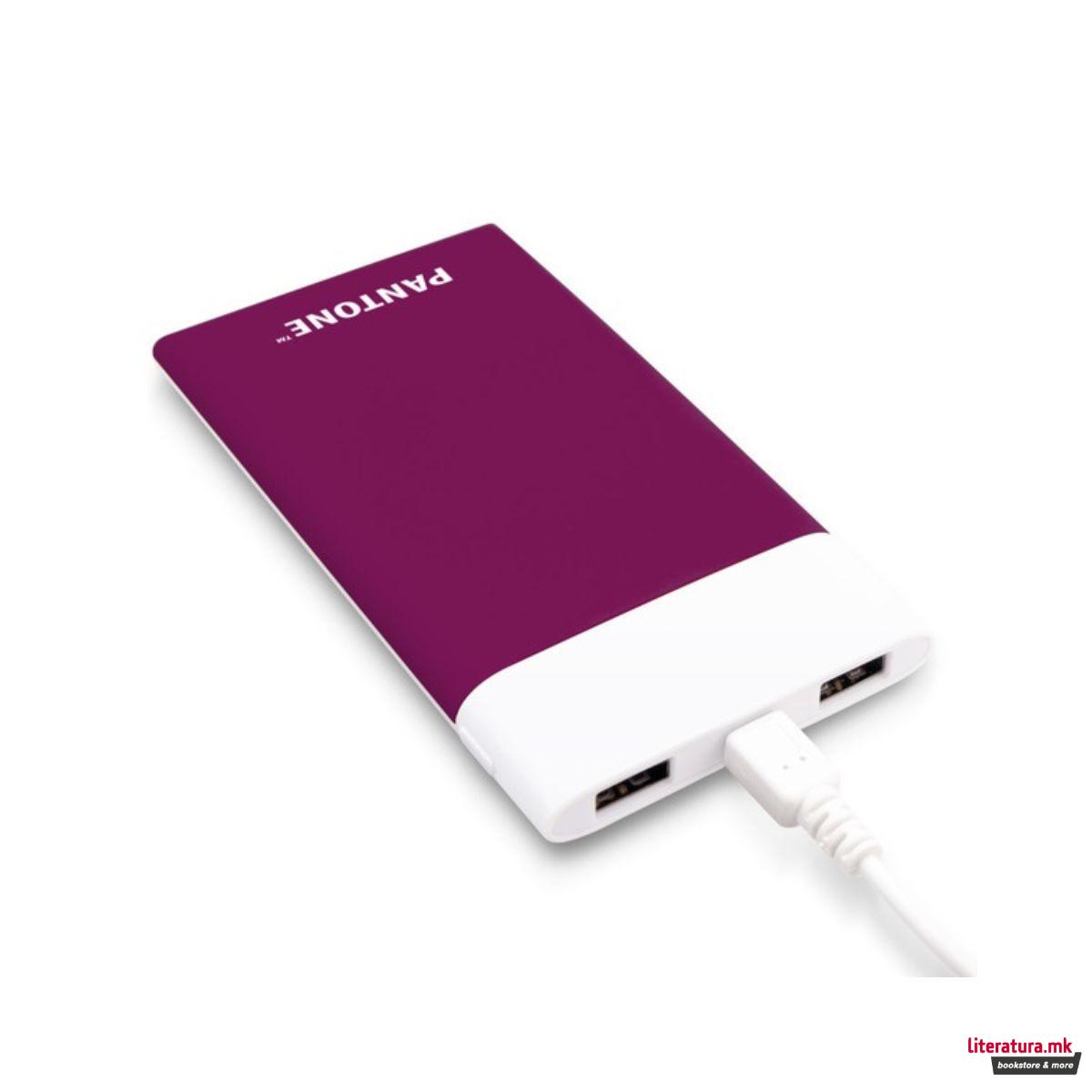 Преносен полнач, Pantone purple, 6000mAh 