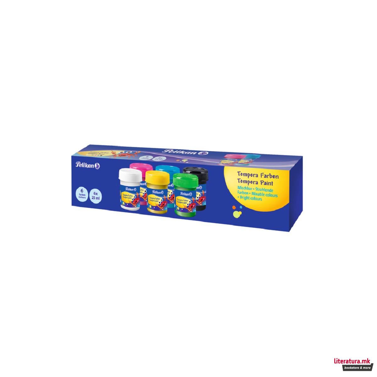 Темперни бои, Pelikan, 6 x 20мл 
