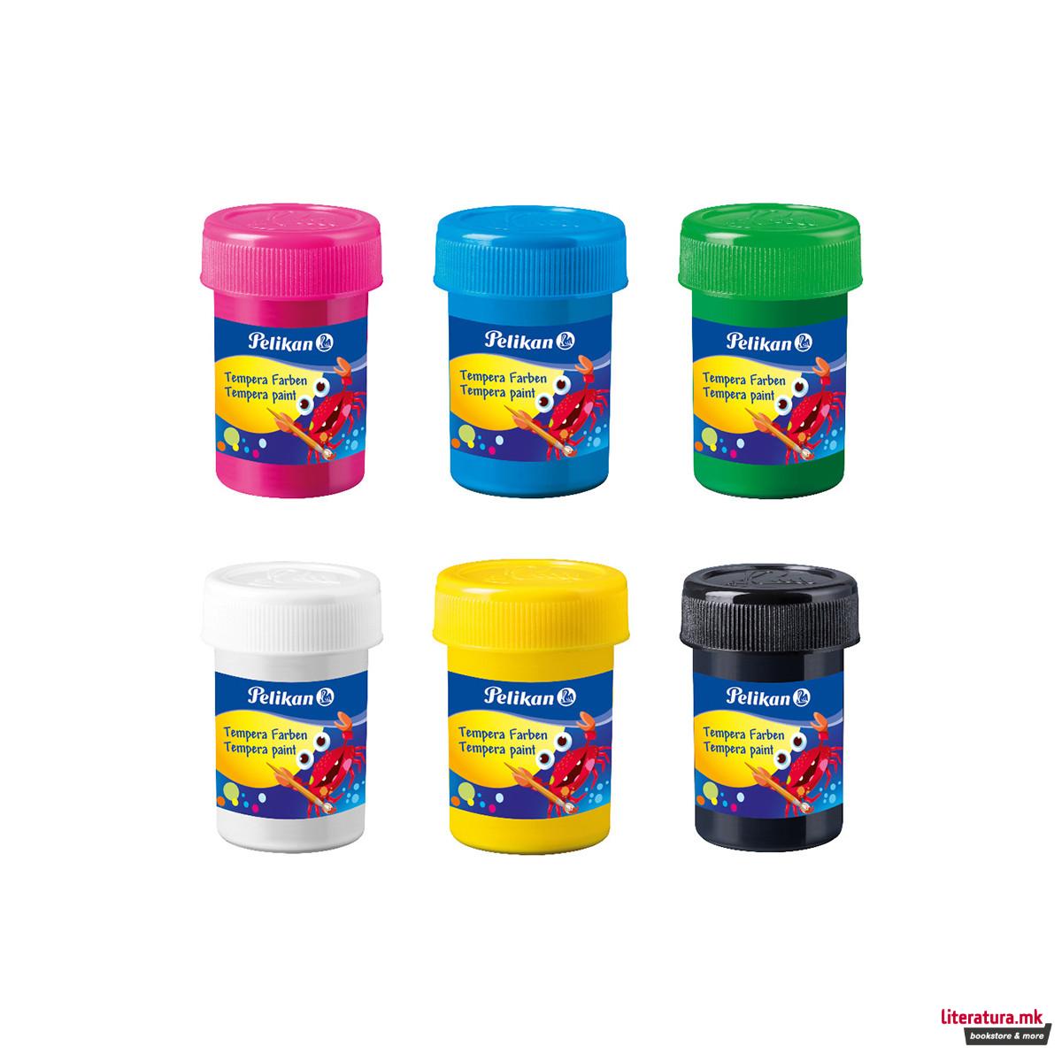 Темперни бои, Pelikan, 6 x 20мл 