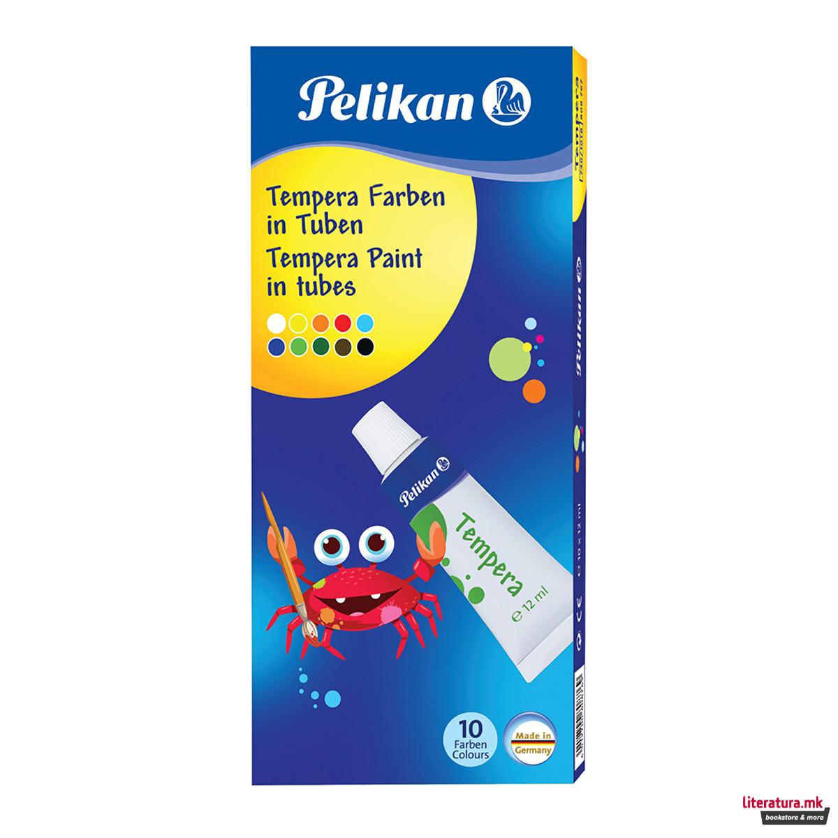 Темперни бои, Pelikan, 10 x 12 мл 