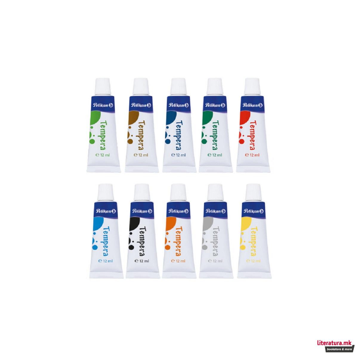 Темперни бои, Pelikan, 10 x 12 мл 