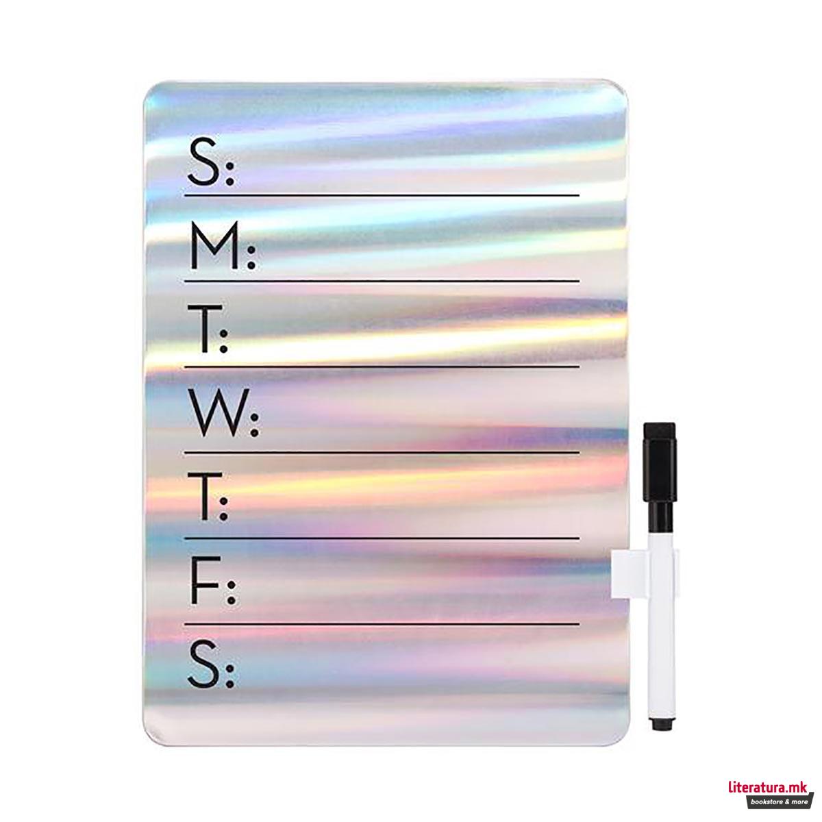 Магнетна табла за забелешки, Iridescent Dry Erase Board 