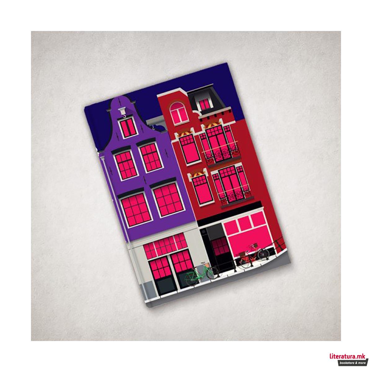 Тетратка, Travel, Amsterdam, A5, линии 