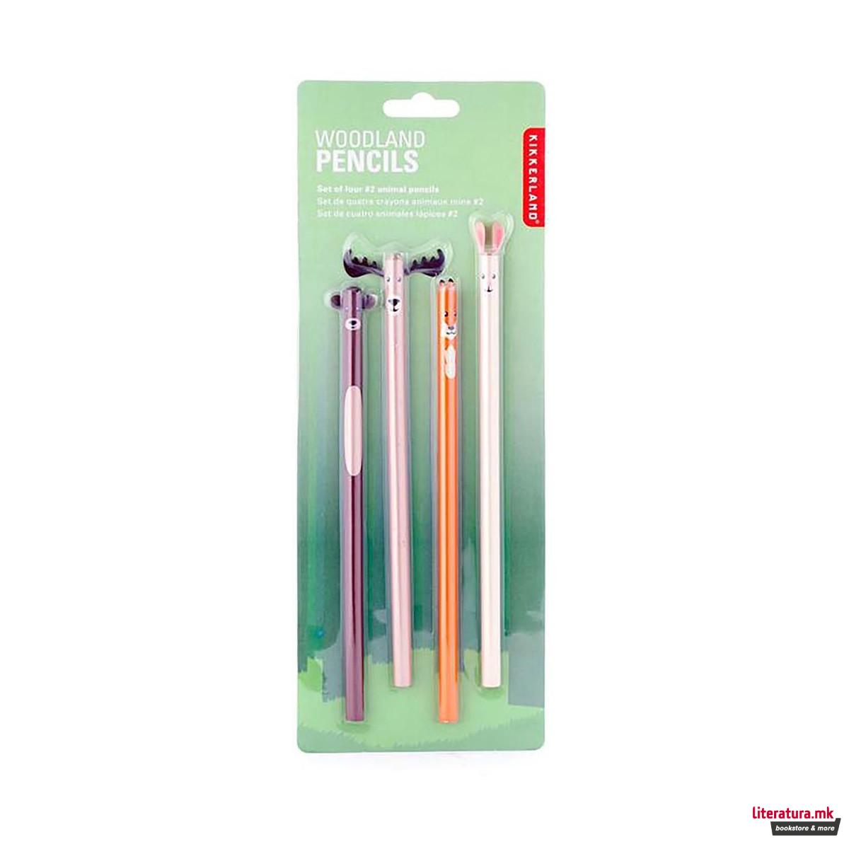 Сет моливи, Woodland, сет од 4 
