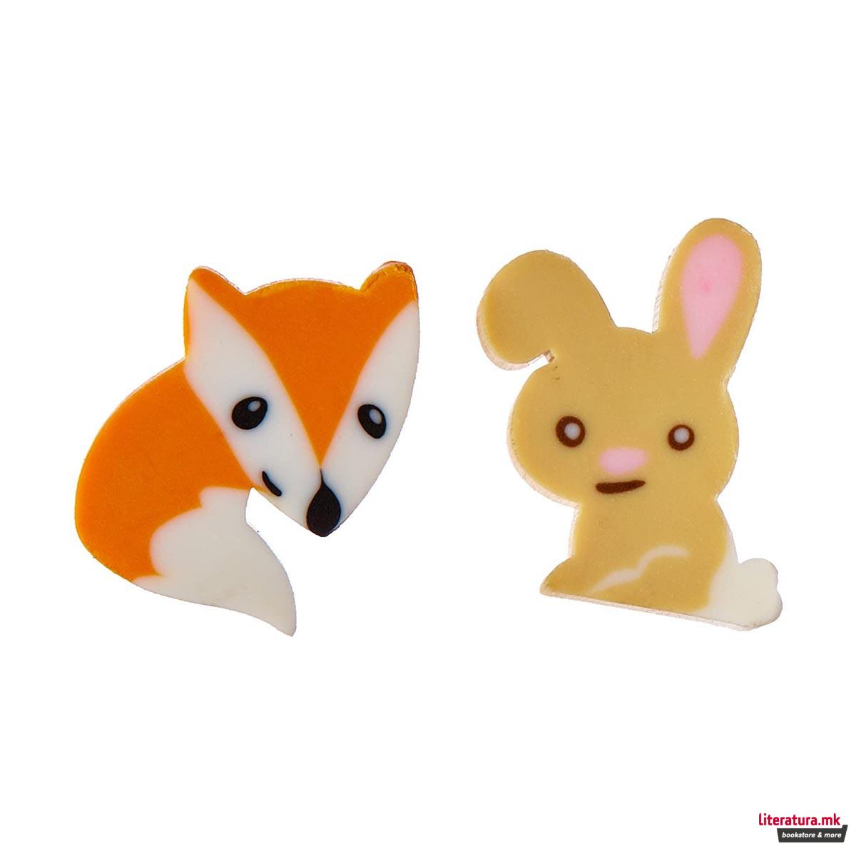 Гуми за бришење, Woodland Erasers, сет од 10 