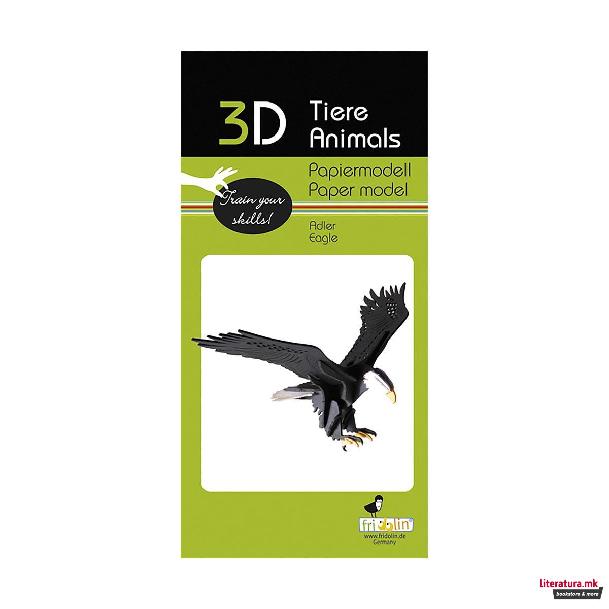 3D модел од хартија - Орел 