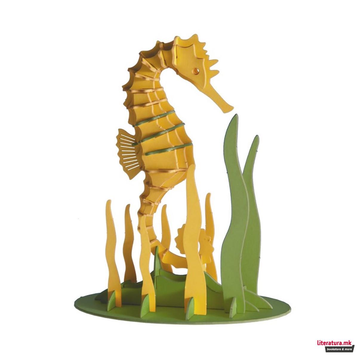 3D модел од хартија - Морско коњче 