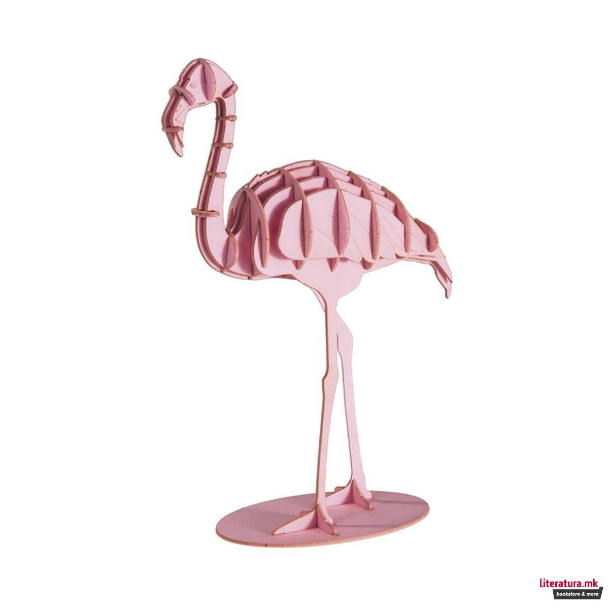 3D модел од хартија - Фламинго 