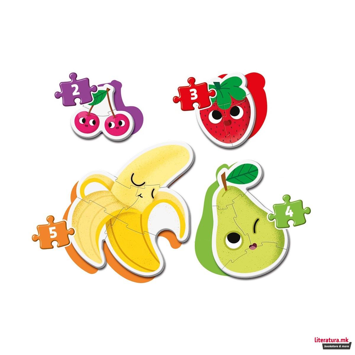 Сложувалка за најмали, Fruits - My First Puzzle, 3/6/9/12 pcs 