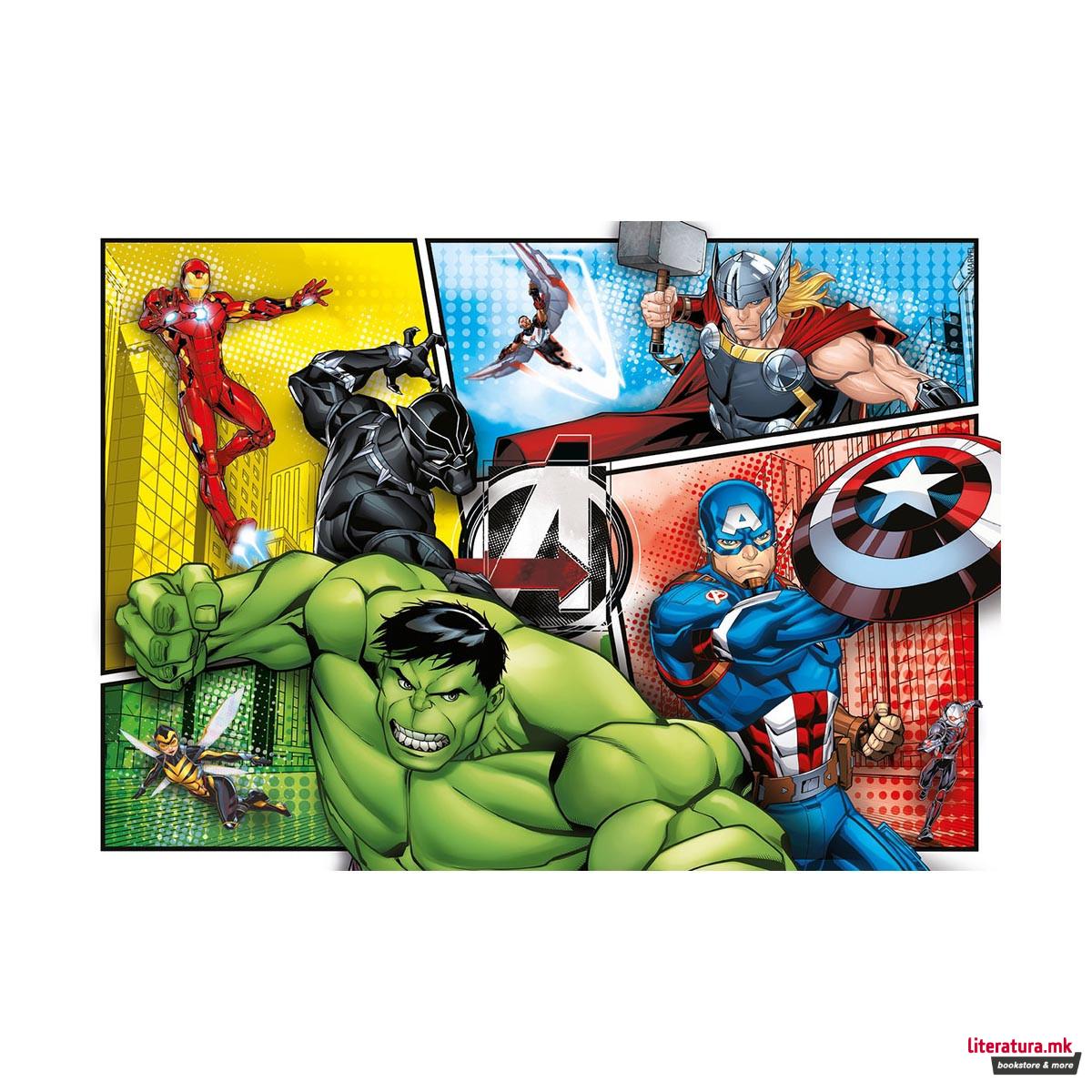 Сложувалка, Super Color, Marvel, Avengers, 2 x 60 парчиња 