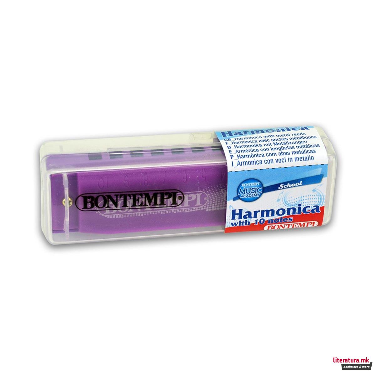 Пластична усна хармоника, Harmonica, 4 бои, 10 ноти 