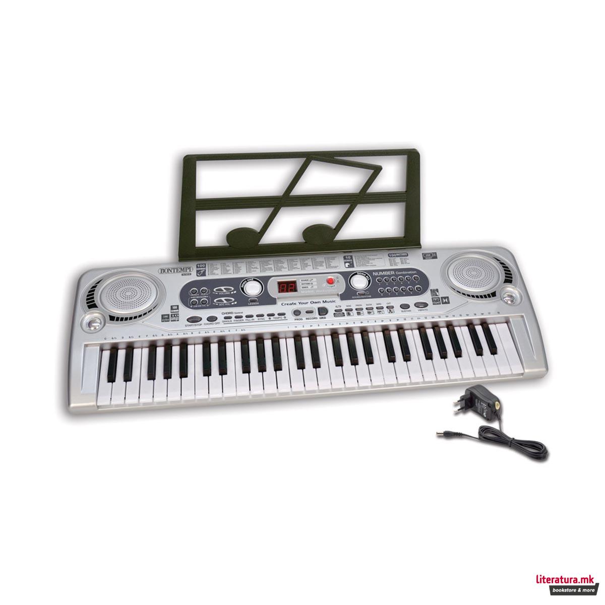 Дигитална клавијатура со адаптер, Digital Keyboard, 54 клавиши 