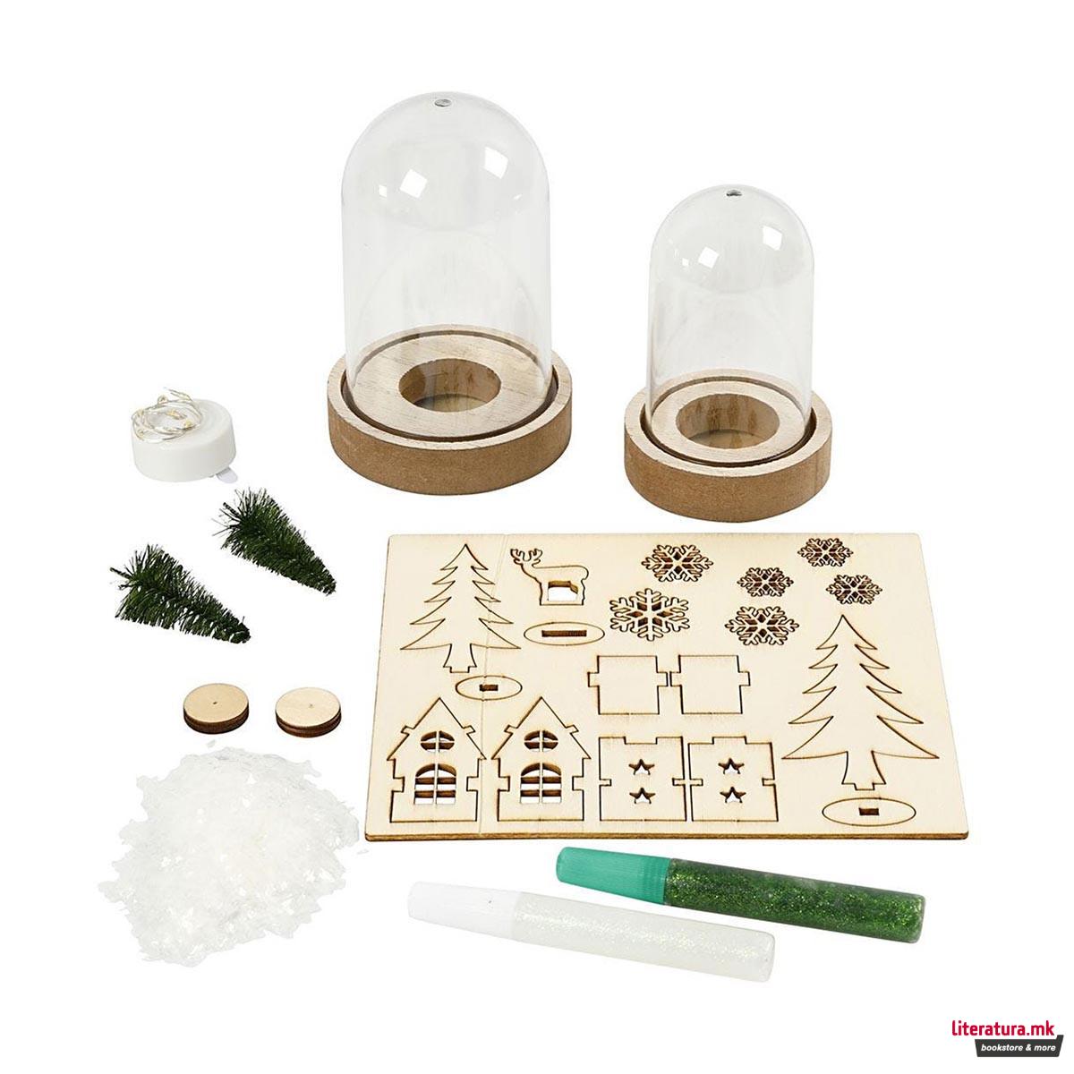 Сет за изработка - Ѕвона, DIY Christmas, Kit for bells with inner decoration 