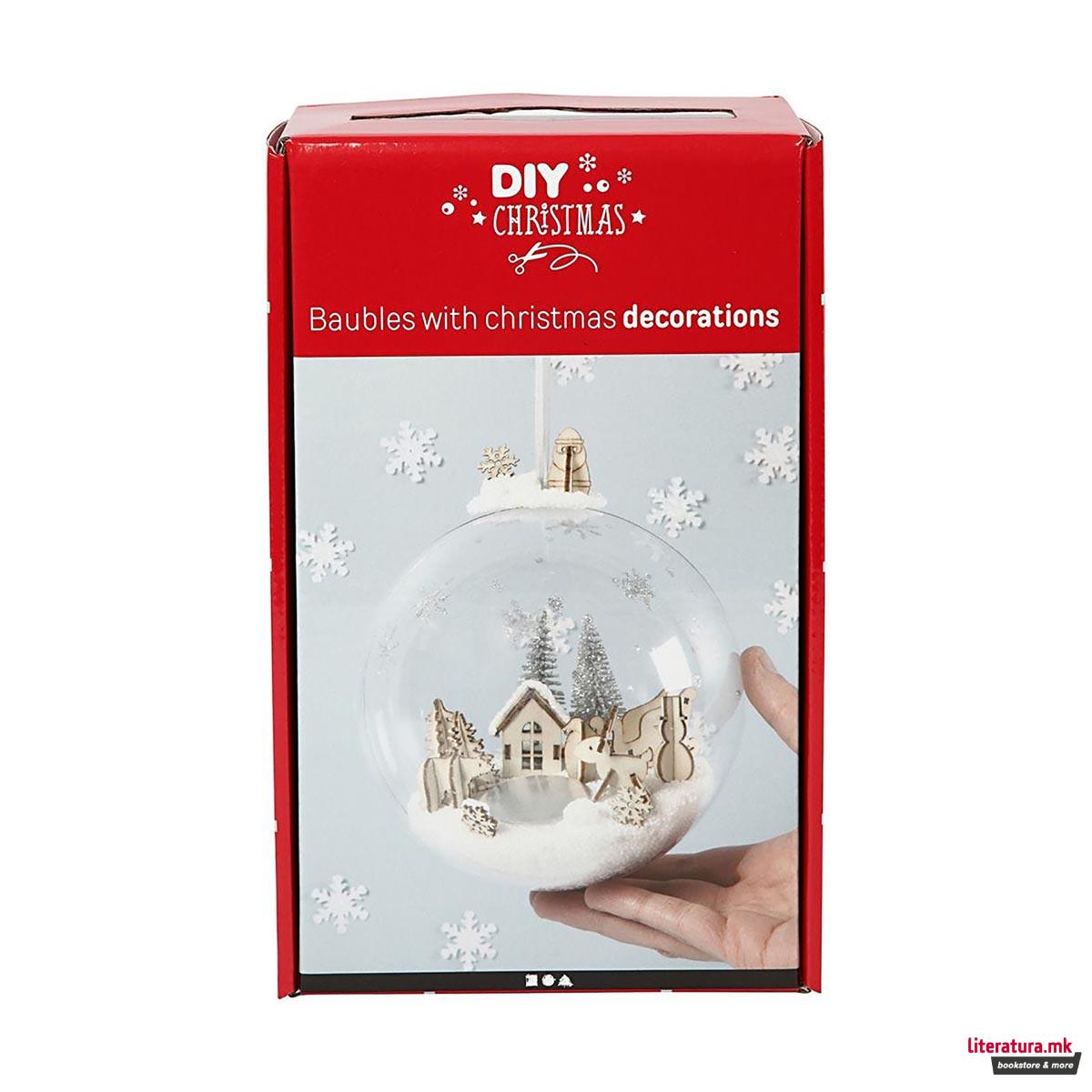 Сет за изработка - Лампиони, DIY Christmas, Kit for bauble with inner decoration 