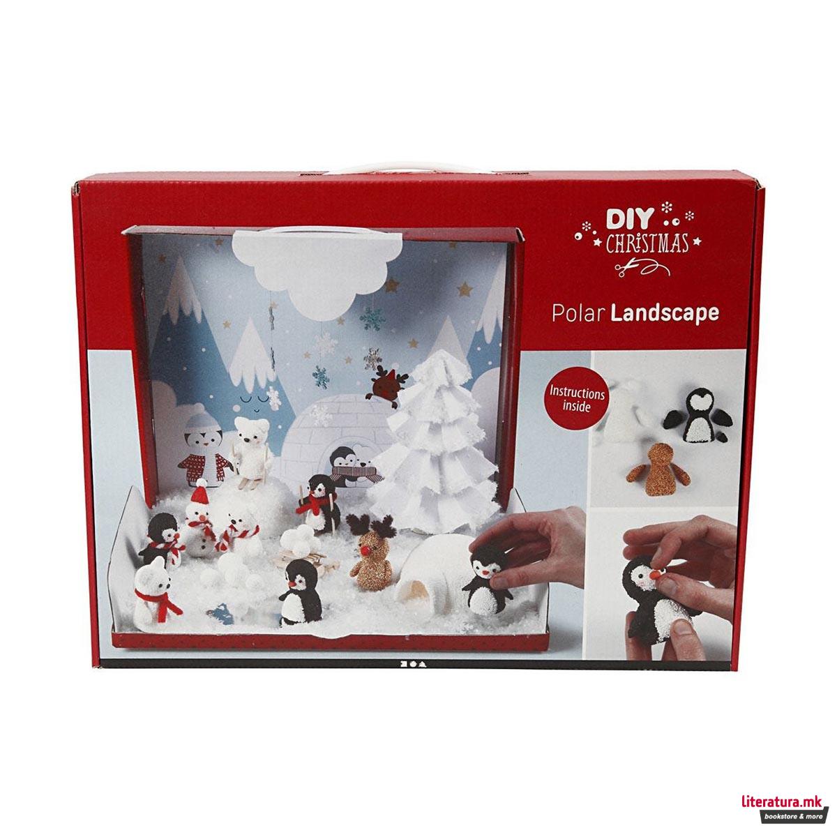 Сет за изработка - Поларен пејсаж, DIY Christmas, Polar Landscape Kit 