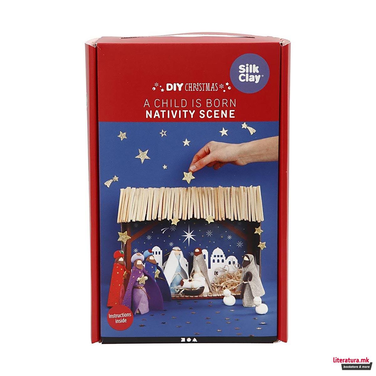 Сет за изработка, DIY Christmas, A child is born - Nativity Scene 