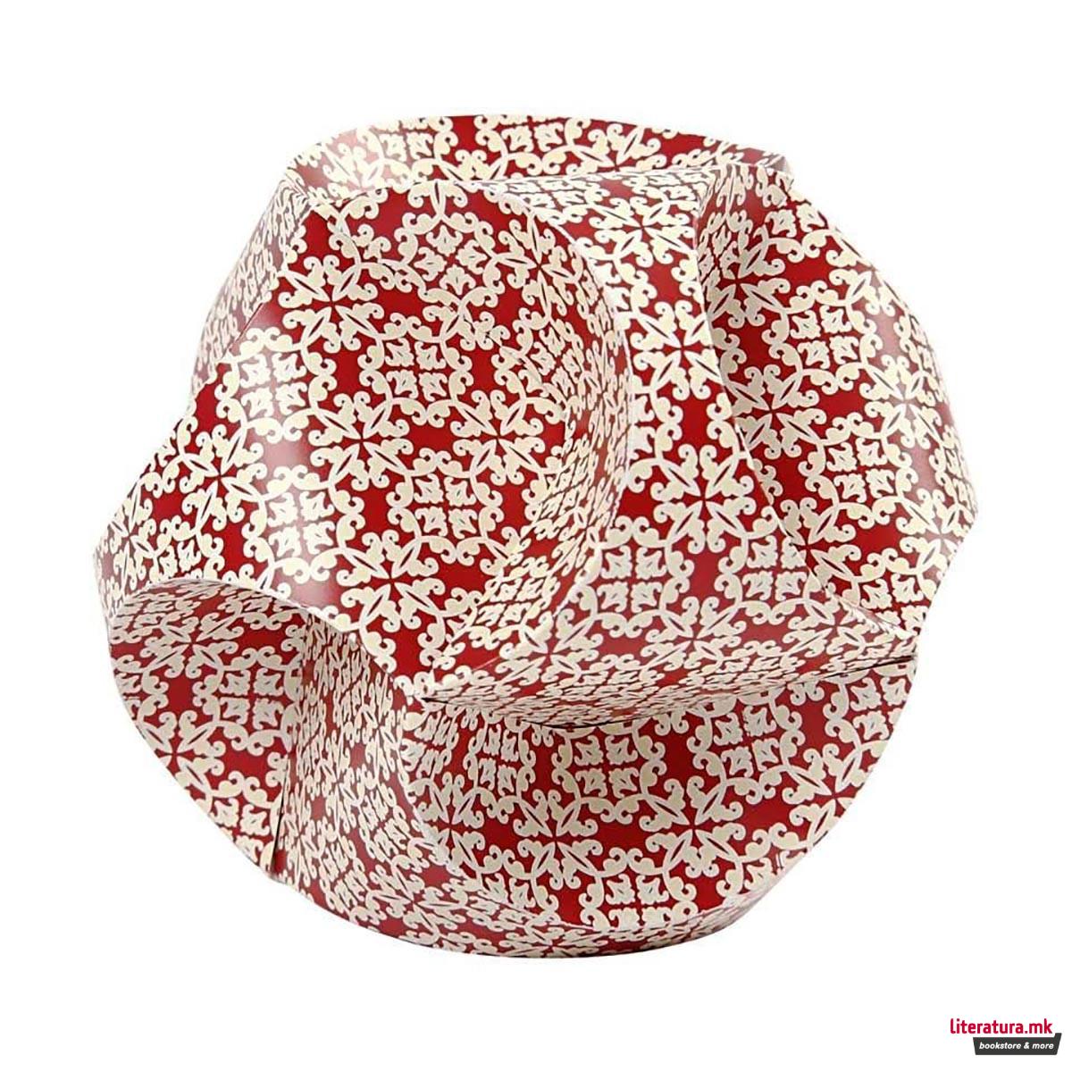 Сет за изработка - Хартиени лампиони, Click Ornaments, црвени 