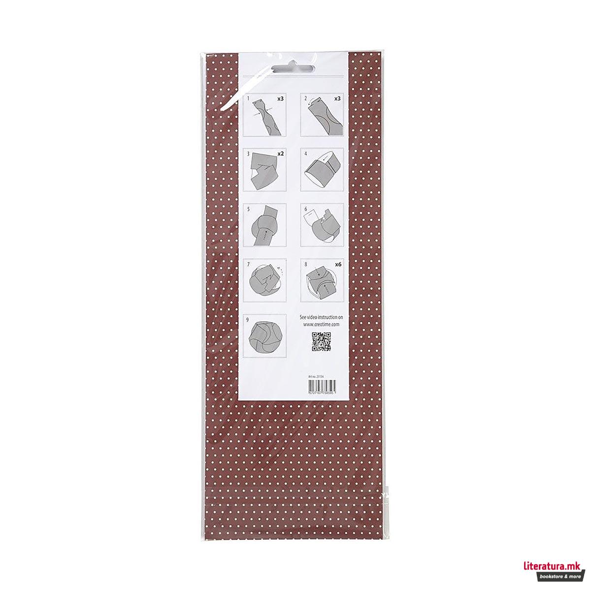 Сет за изработка - Хартиени лампиони, Click Ornaments, црвени 