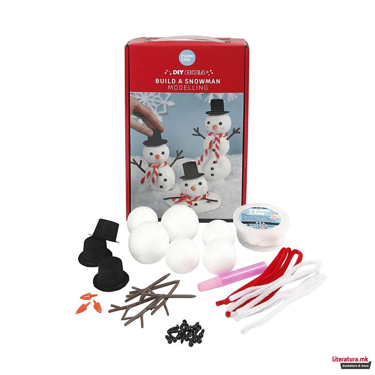 Сет за изработка - Снешко, DIY Christmas, Build a snowman - Modelling 