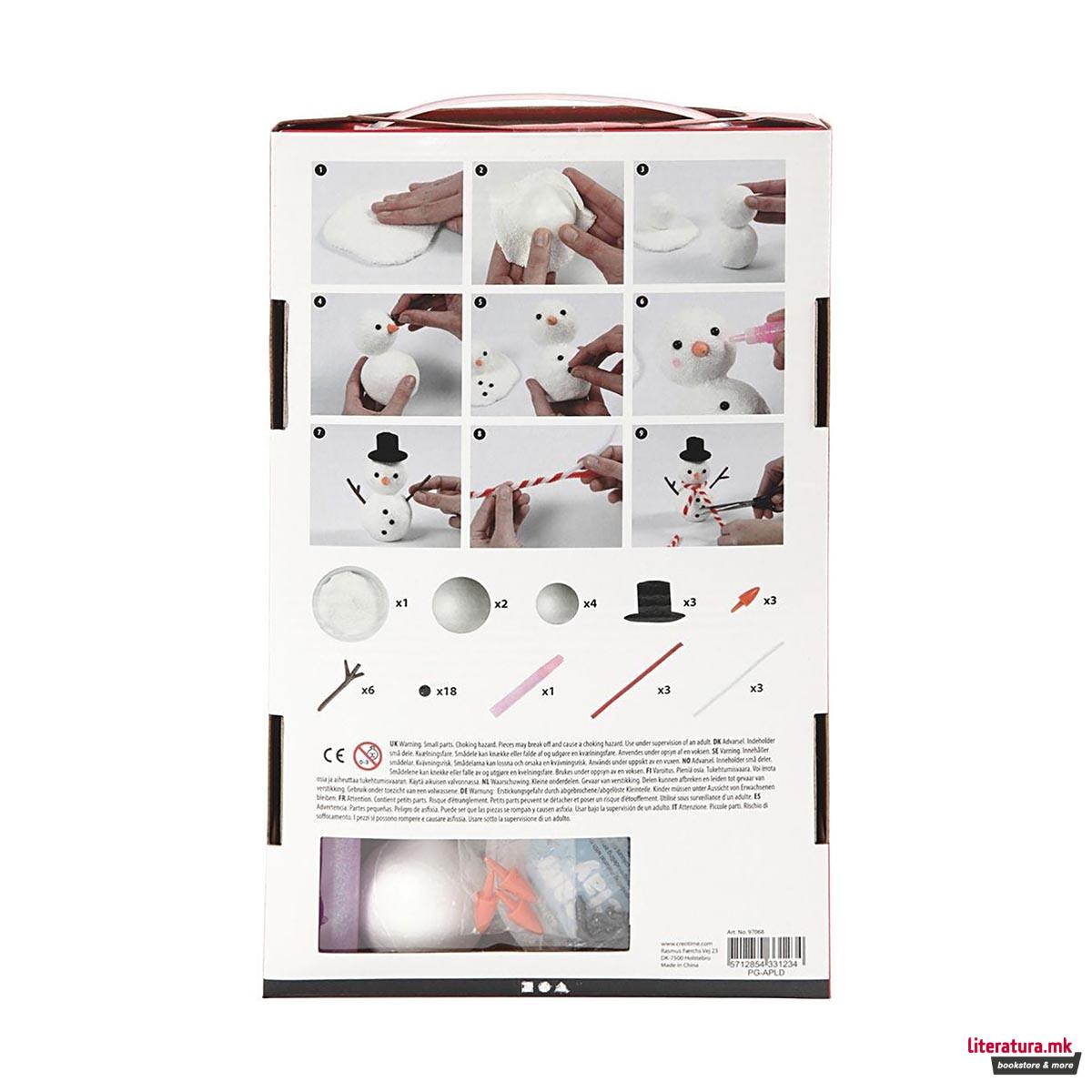 Сет за изработка - Снешко, DIY Christmas, Build a snowman - Modelling 
