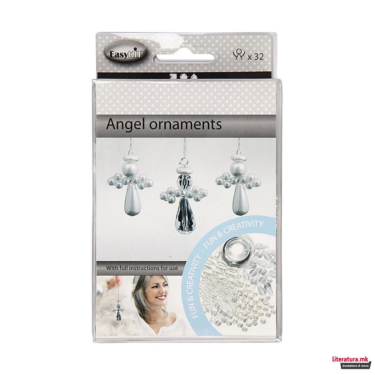 Сет за изработка - Сребрени ангелчиња, Angel Ornament 