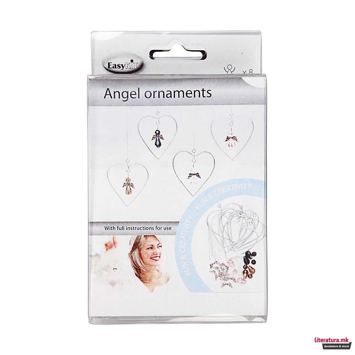 Сет за изработка - Ангелчиња во срце, Angel Ornaments