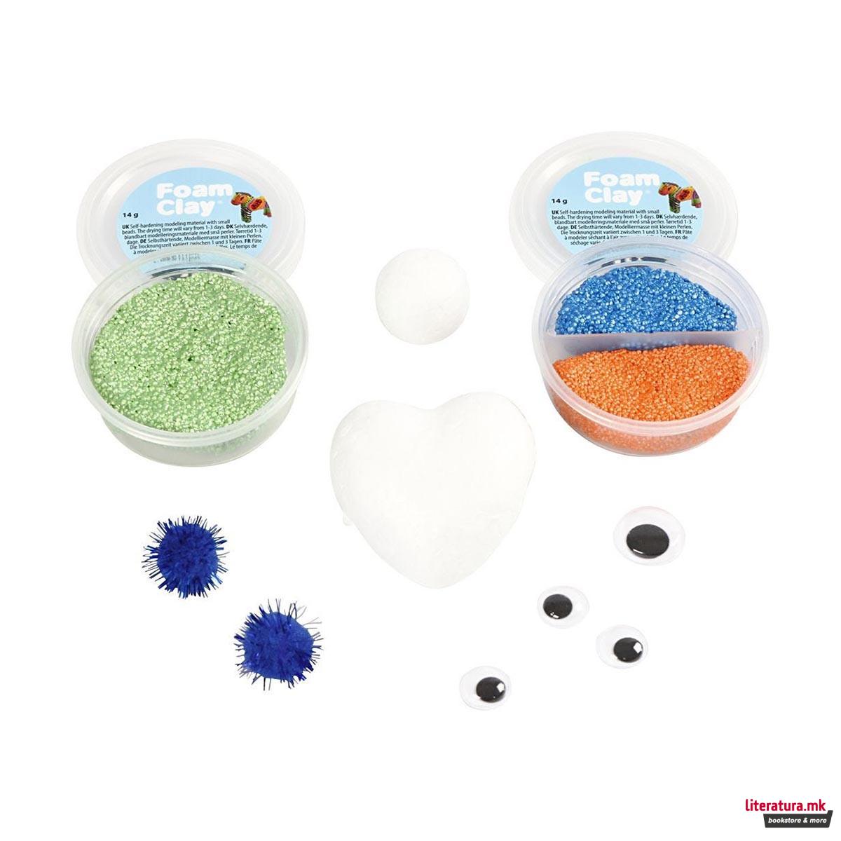 Сет за изработка со глина, Мини Craft Kit - Aliens