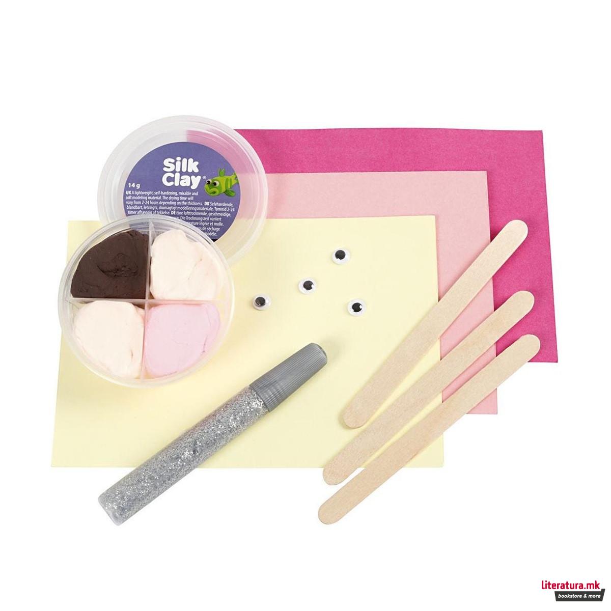 Сет за изработка со глина, Мини Craft Kit - Princesses 