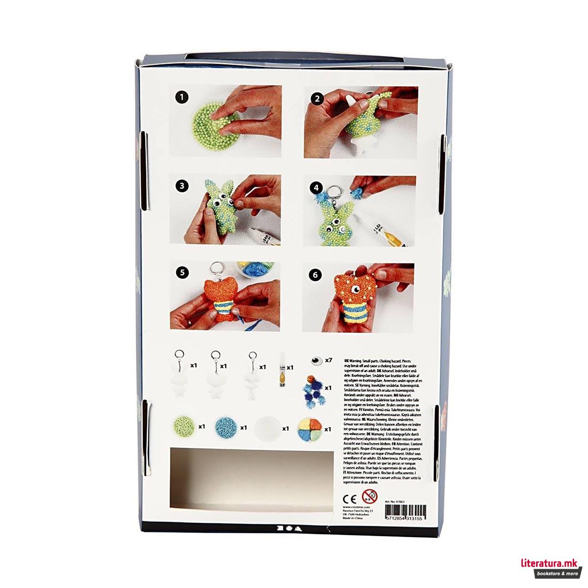 Сет за изработка со глина - приврзоци, Space Monsters, Modelling 