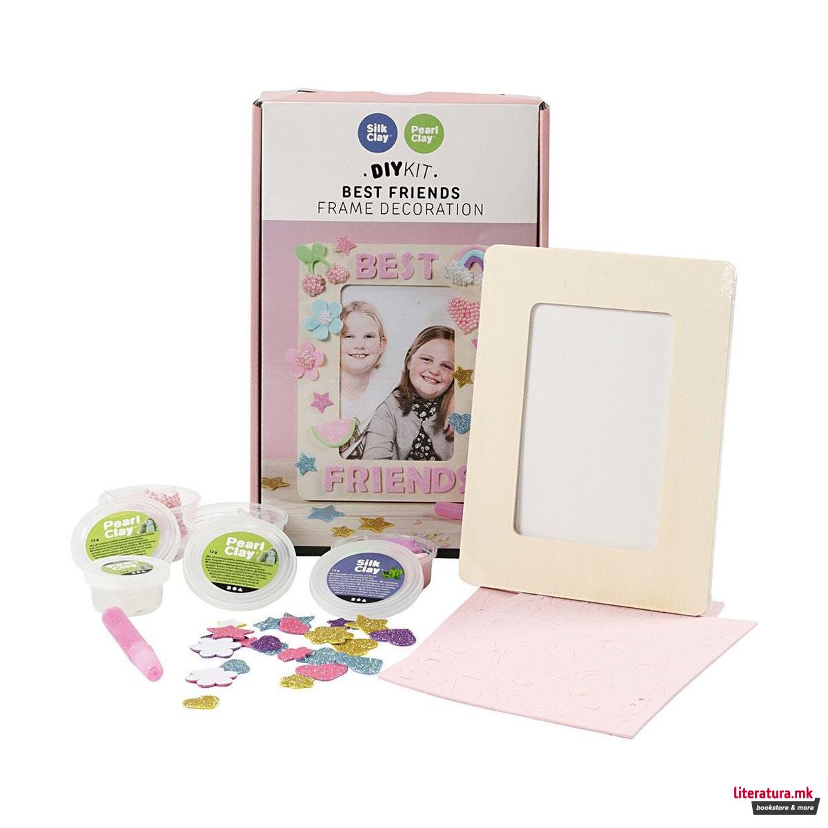 Сет за декорација со глина - рамка, Best Friends 