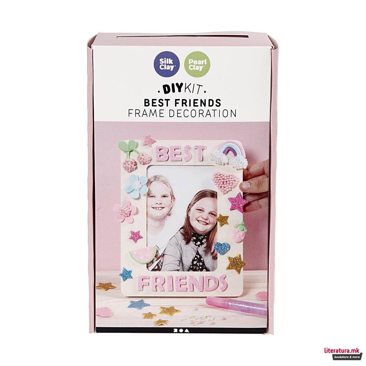 Сет за декорација со глина - рамка, Best Friends 