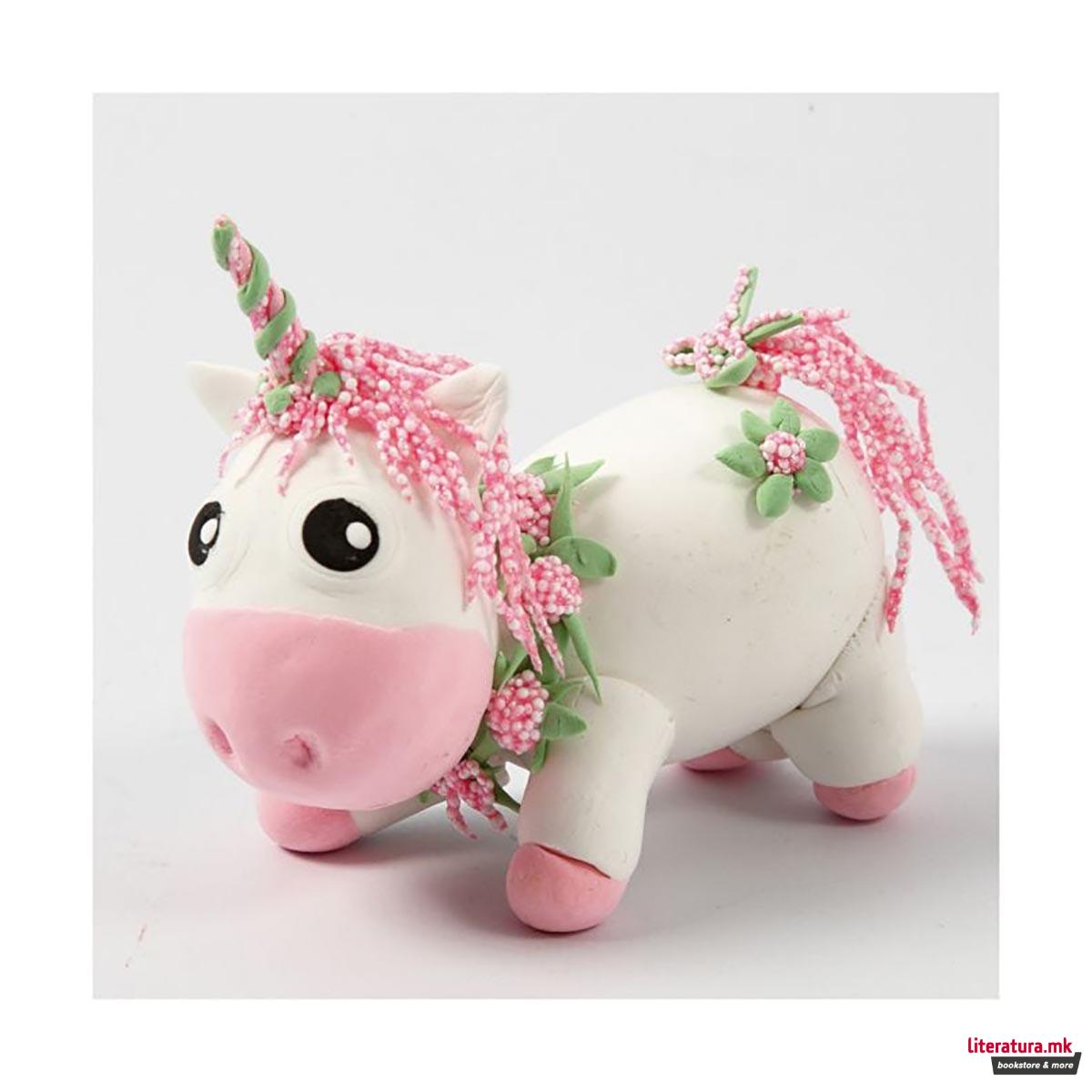 Сет за изработка со глина, Funny Friends, Unicorn - Baby Blanca 